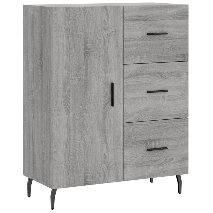 Buffet haut Sonoma gris 69,5x34x180 cm Bois d'ingénierie - Photo n°7