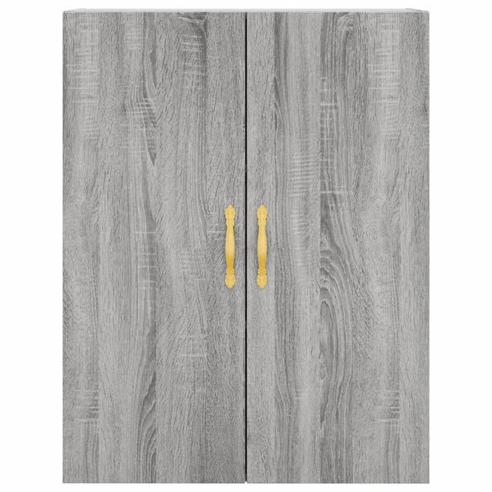 Buffet haut Sonoma gris 69,5x34x180 cm Bois d'ingénierie - Photo n°6