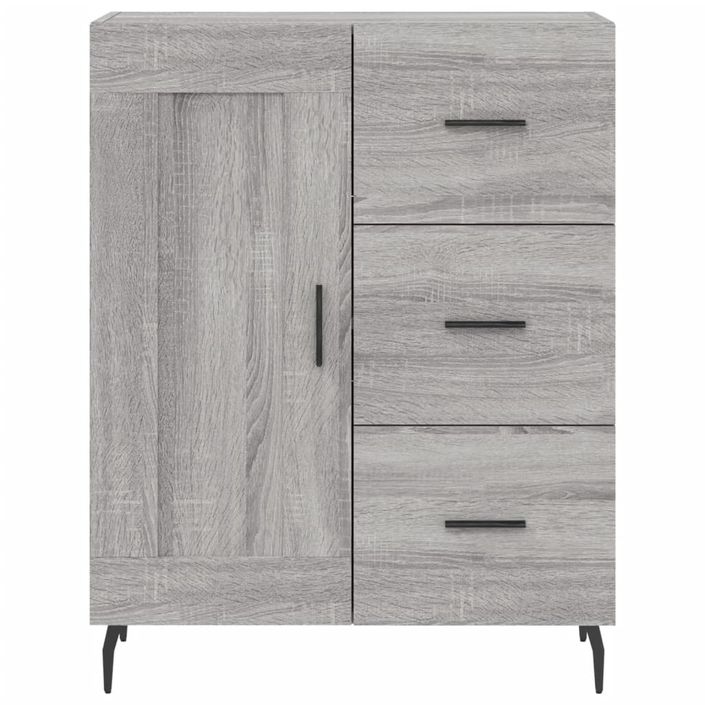 Buffet haut Sonoma gris 69,5x34x180 cm Bois d'ingénierie - Photo n°8