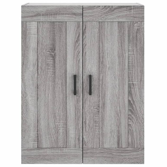 Buffet haut Sonoma gris 69,5x34x180 cm Bois d'ingénierie - Photo n°6