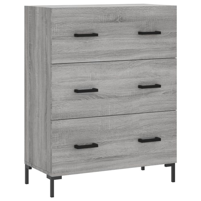 Buffet haut Sonoma gris 69,5x34x180 cm Bois d'ingénierie - Photo n°7