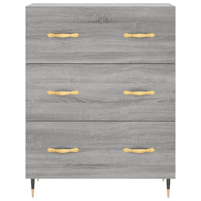 Buffet haut Sonoma gris 69,5x34x180 cm Bois d'ingénierie - Photo n°8