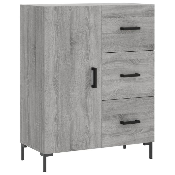 Buffet haut Sonoma gris 69,5x34x180 cm Bois d'ingénierie - Photo n°7