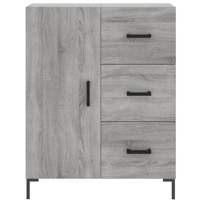 Buffet haut Sonoma gris 69,5x34x180 cm Bois d'ingénierie - Photo n°8