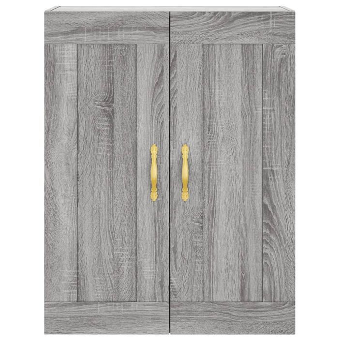 Buffet haut Sonoma gris 69,5x34x180 cm Bois d'ingénierie - Photo n°6