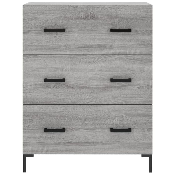 Buffet haut Sonoma gris 69,5x34x180 cm Bois d'ingénierie - Photo n°8