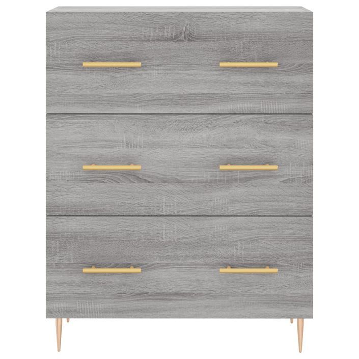 Buffet haut Sonoma gris 69,5x34x180 cm Bois d'ingénierie - Photo n°8