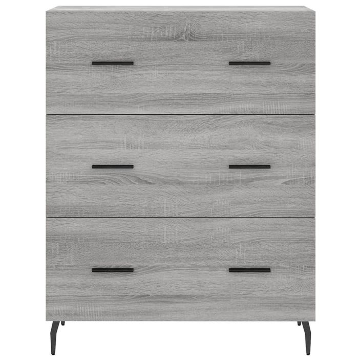 Buffet haut Sonoma gris 69,5x34x180 cm Bois d'ingénierie - Photo n°8