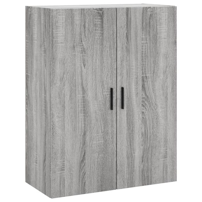 Buffet haut Sonoma gris 69,5x34x180 cm Bois d'ingénierie - Photo n°5