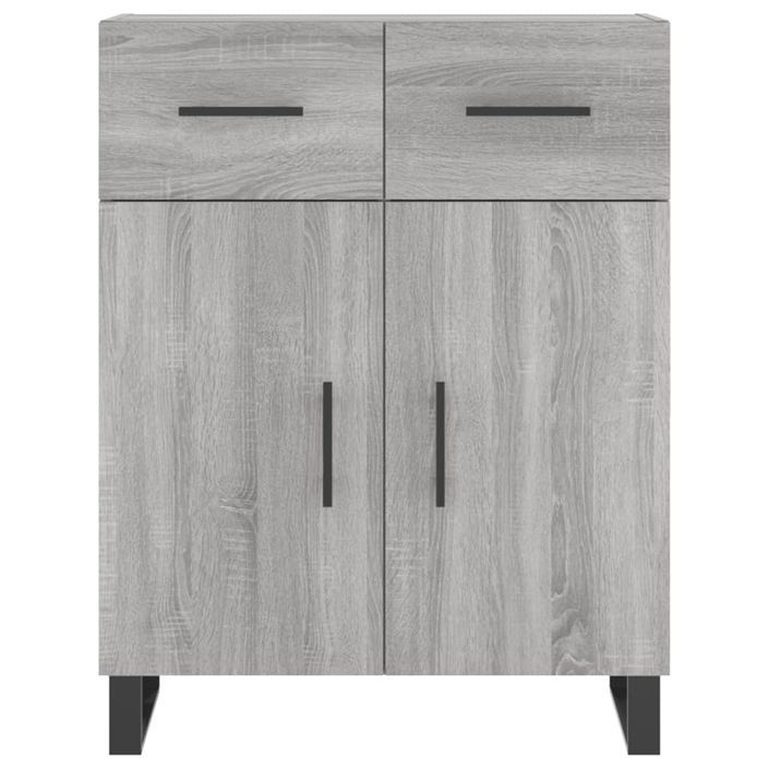 Buffet haut Sonoma gris 69,5x34x180 cm Bois d'ingénierie - Photo n°8