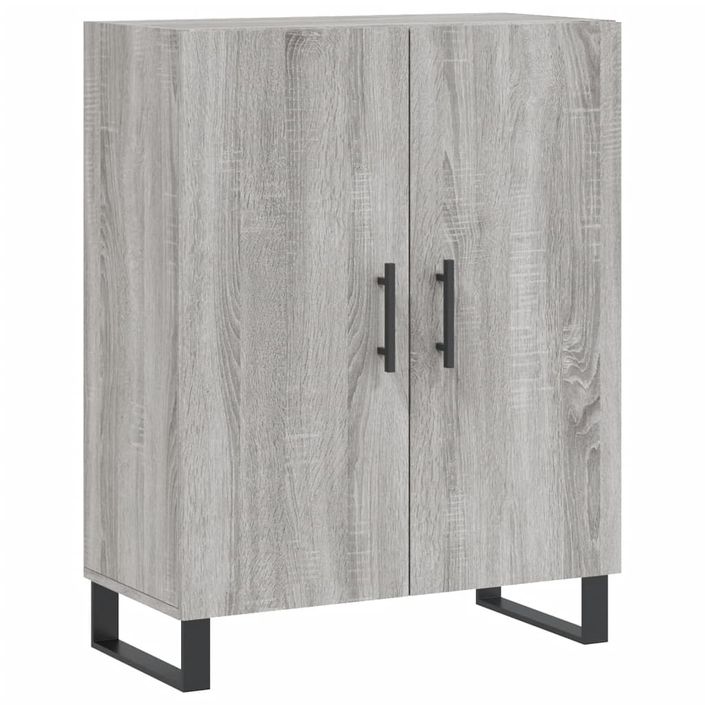 Buffet haut Sonoma gris 69,5x34x180 cm Bois d'ingénierie - Photo n°7