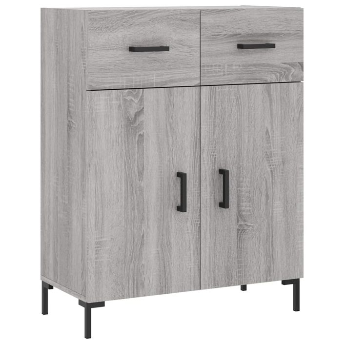 Buffet haut Sonoma gris 69,5x34x180 cm Bois d'ingénierie - Photo n°7