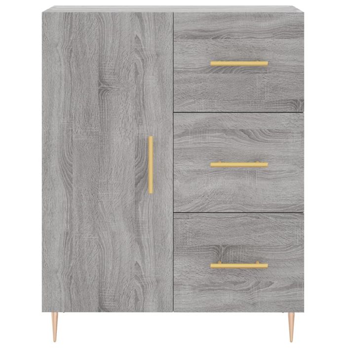 Buffet haut Sonoma gris 69,5x34x180 cm Bois d'ingénierie - Photo n°8