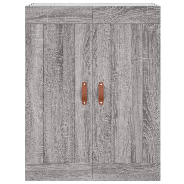 Buffet haut Sonoma gris 69,5x34x180 cm Bois d'ingénierie - Photo n°6