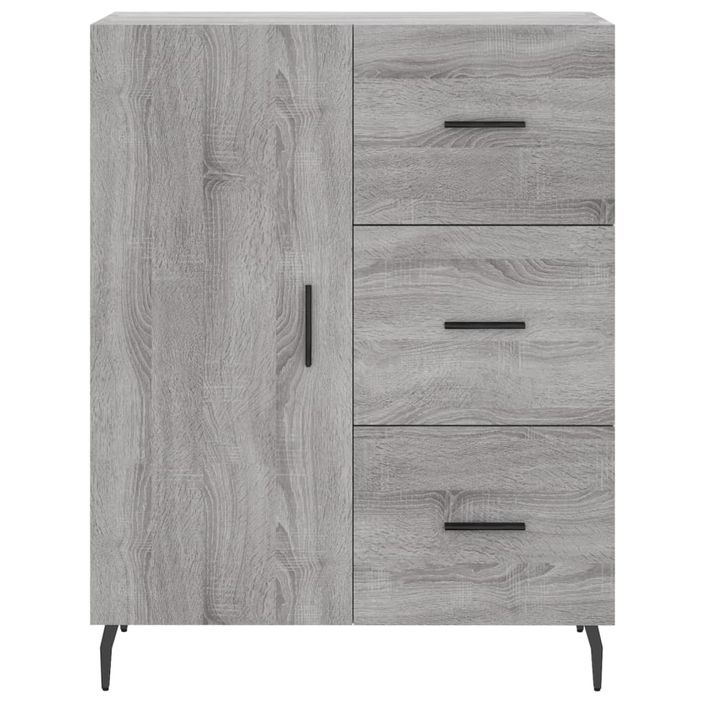 Buffet haut Sonoma gris 69,5x34x180 cm Bois d'ingénierie - Photo n°8