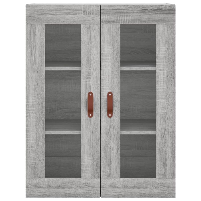 Buffet haut Sonoma gris 69,5x34x180 cm Bois d'ingénierie - Photo n°6