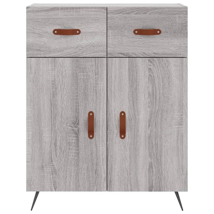 Buffet haut Sonoma gris 69,5x34x180 cm Bois d'ingénierie - Photo n°8