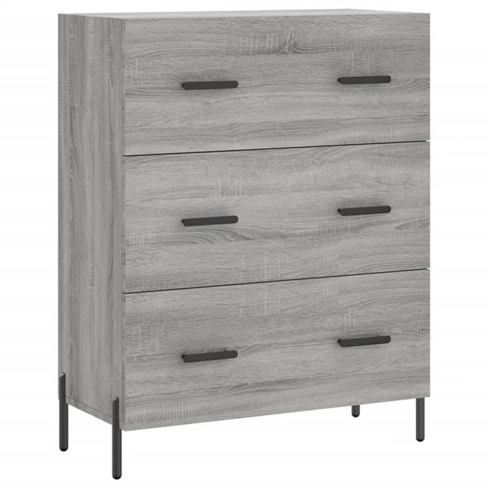 Buffet haut Sonoma gris 69,5x34x180 cm Bois d'ingénierie - Photo n°7