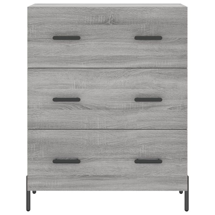 Buffet haut Sonoma gris 69,5x34x180 cm Bois d'ingénierie - Photo n°8