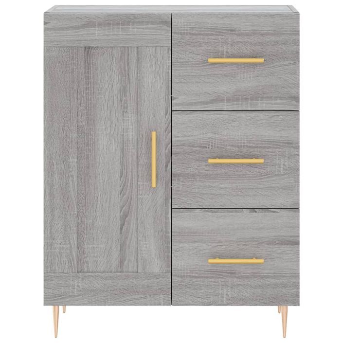 Buffet haut Sonoma gris 69,5x34x180 cm Bois d'ingénierie - Photo n°8