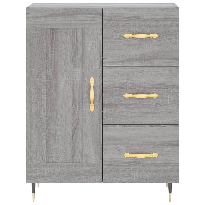 Buffet haut Sonoma gris 69,5x34x180 cm Bois d'ingénierie - Photo n°8