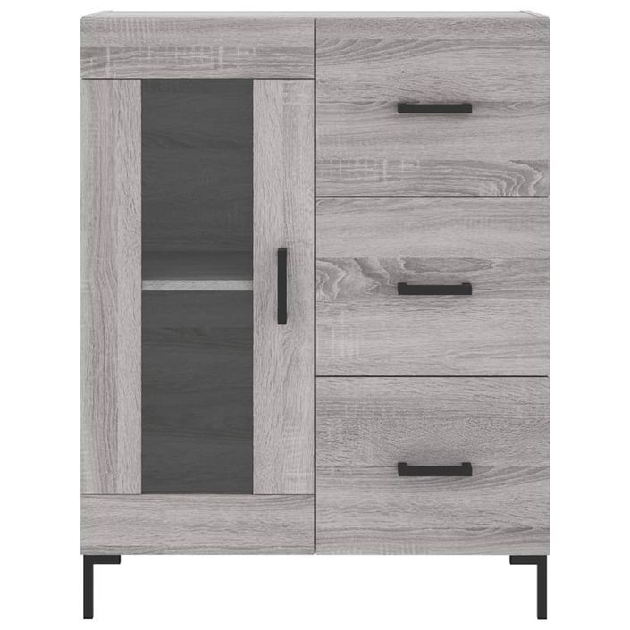 Buffet haut Sonoma gris 69,5x34x180 cm Bois d'ingénierie - Photo n°8