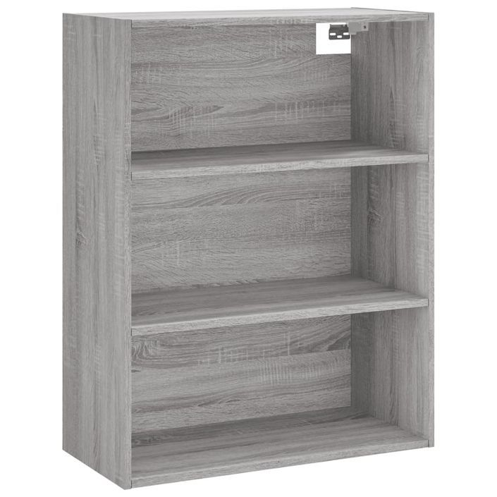 Buffet haut Sonoma gris 69,5x34x180 cm Bois d'ingénierie - Photo n°5