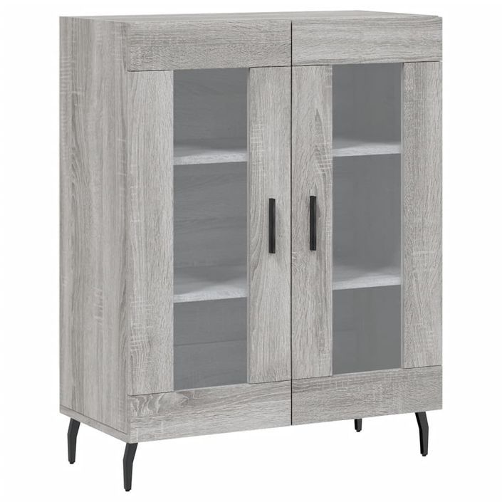 Buffet haut Sonoma gris 69,5x34x180 cm Bois d'ingénierie - Photo n°7