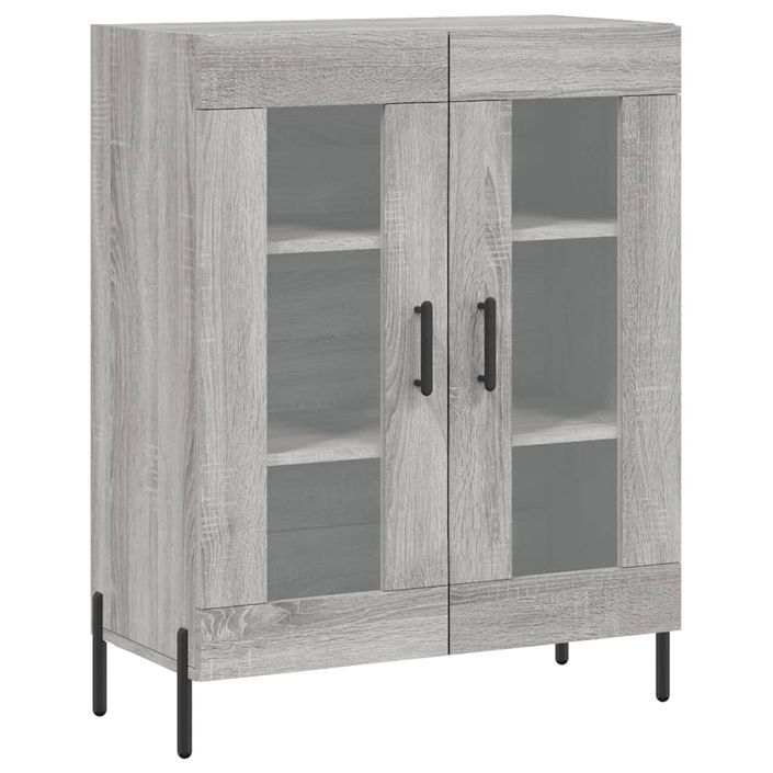 Buffet haut Sonoma gris 69,5x34x180 cm Bois d'ingénierie - Photo n°7