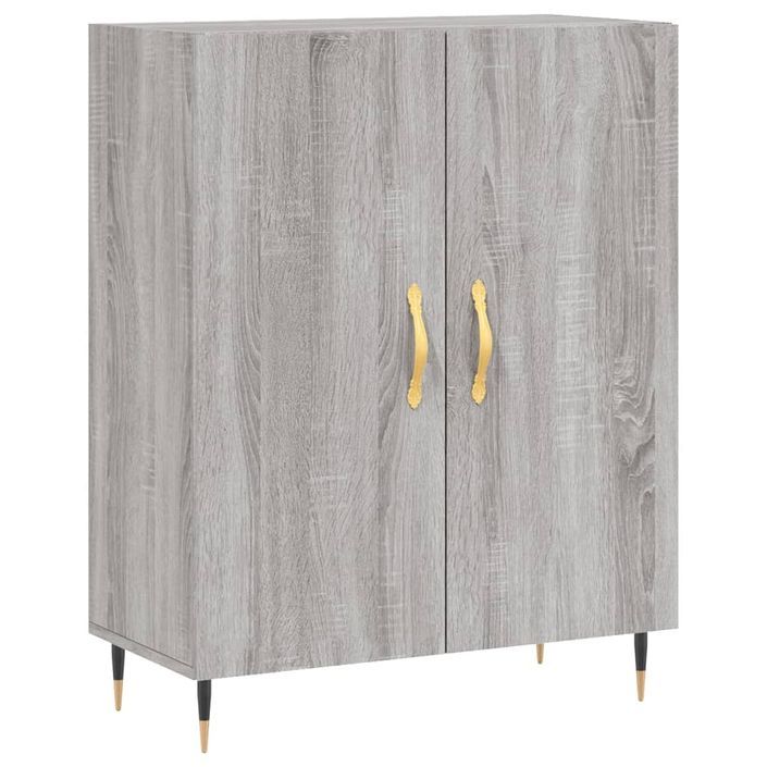 Buffet haut Sonoma gris 69,5x34x180 cm Bois d'ingénierie - Photo n°7