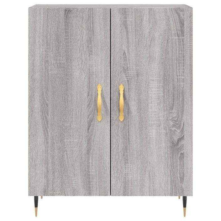 Buffet haut Sonoma gris 69,5x34x180 cm Bois d'ingénierie - Photo n°8