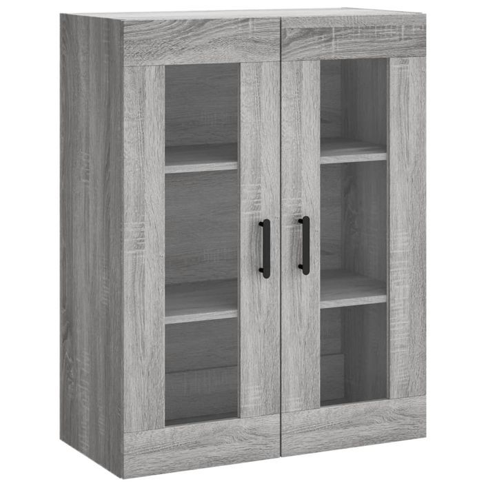 Buffet haut Sonoma gris 69,5x34x180 cm Bois d'ingénierie - Photo n°5