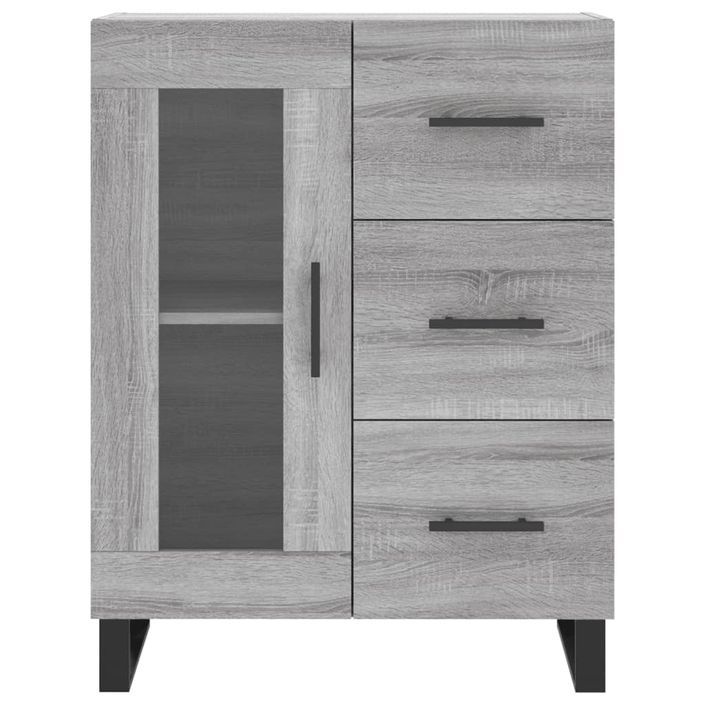 Buffet haut Sonoma gris 69,5x34x180 cm Bois d'ingénierie - Photo n°8