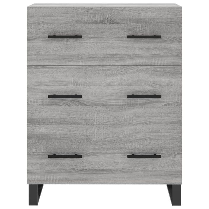 Buffet haut Sonoma gris 69,5x34x180 cm Bois d'ingénierie - Photo n°8