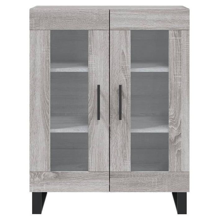 Buffet haut Sonoma gris 69,5x34x180 cm Bois d'ingénierie - Photo n°8