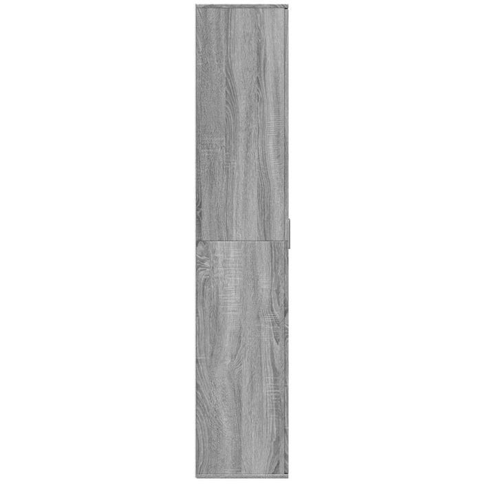 Buffet haut sonoma gris 80x35x180 cm bois d'ingénierie - Photo n°4