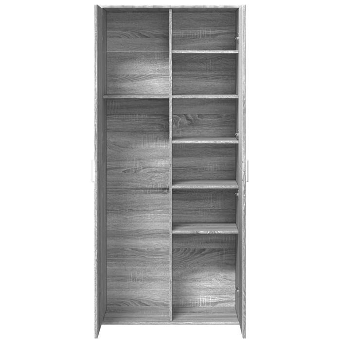 Buffet haut sonoma gris 80x35x180 cm bois d'ingénierie - Photo n°7