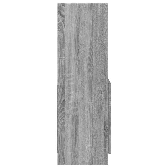 Buffet haut sonoma gris 92x33x100 cm bois d'ingénierie - Photo n°6