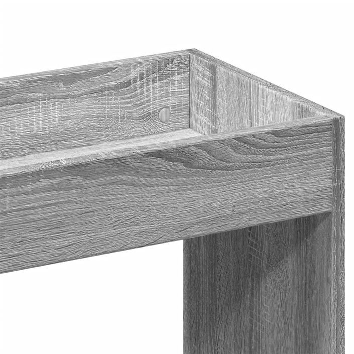 Buffet haut sonoma gris 92x33x100 cm bois d'ingénierie - Photo n°9