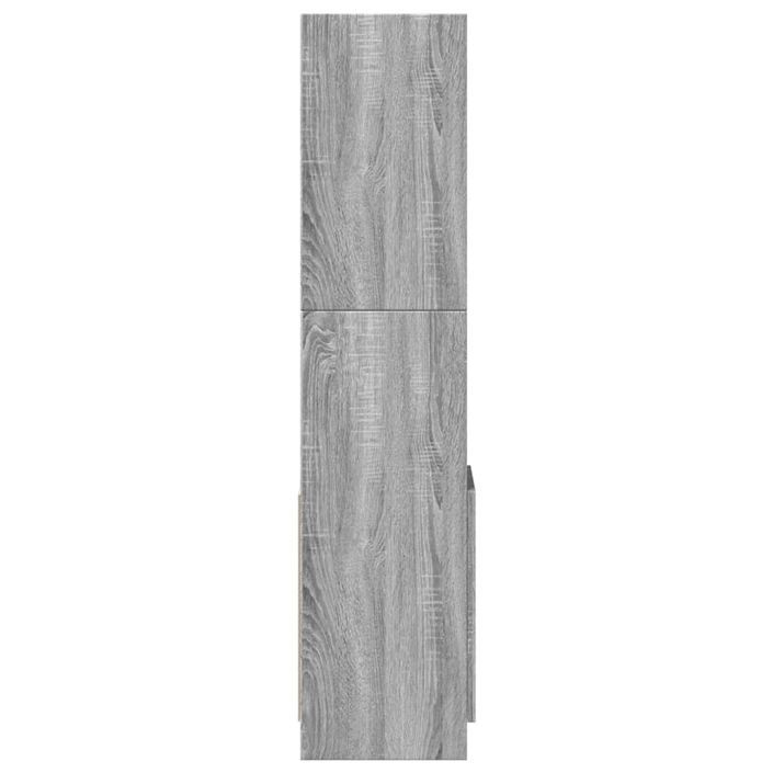 Buffet haut sonoma gris 92x33x140 cm bois d'ingénierie - Photo n°8