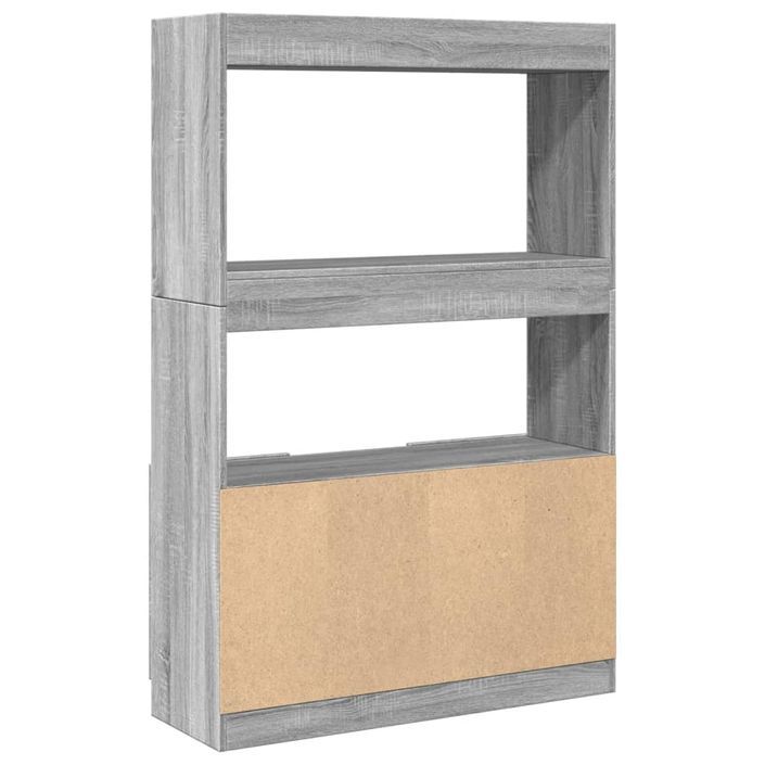 Buffet haut sonoma gris 92x33x140 cm bois d'ingénierie - Photo n°9