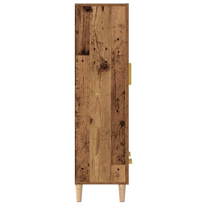 Buffet haut vieux bois 70x31x115 cm bois d'ingénierie - Photo n°5