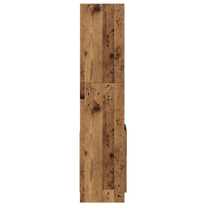 Buffet haut vieux bois 92x33x140 cm bois d'ingénierie - Photo n°6