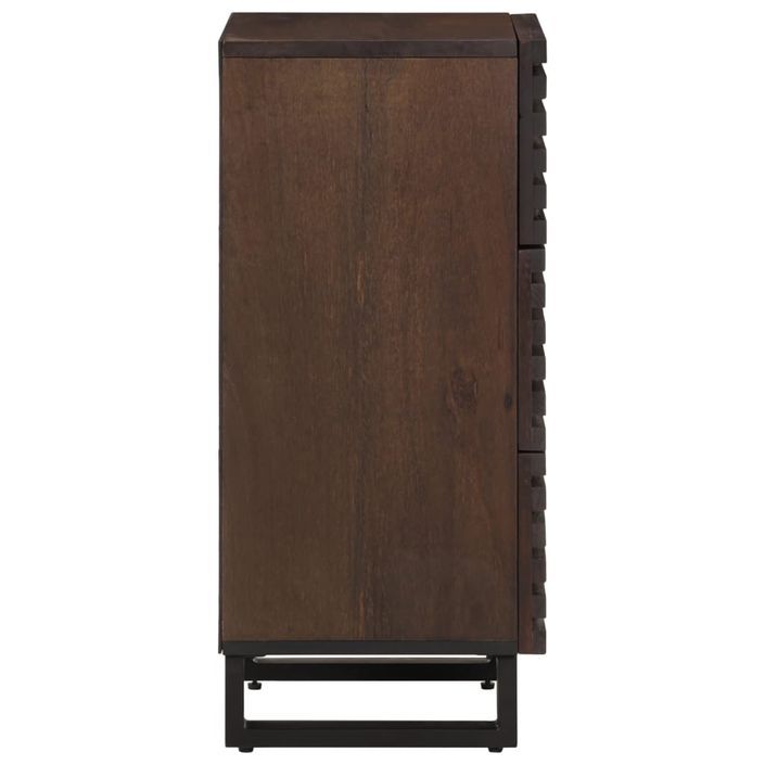 Buffet marron 40x34x75 cm bois massif de manguier - Photo n°4