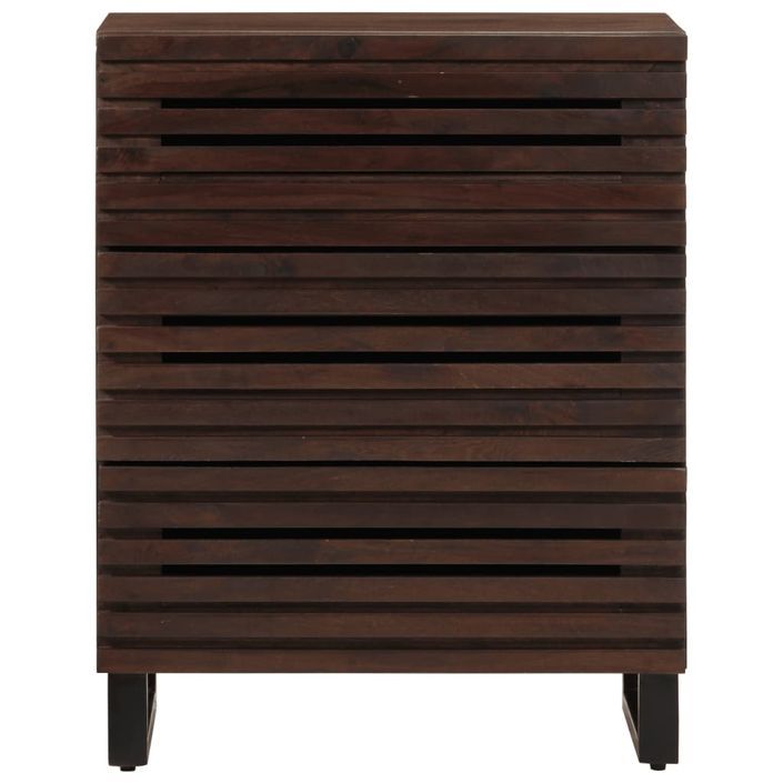 Buffet marron 60x34x75 cm bois massif de manguier - Photo n°2