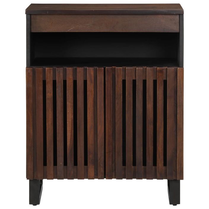 Buffet marron 60x34x75 cm bois massif de manguier - Photo n°3