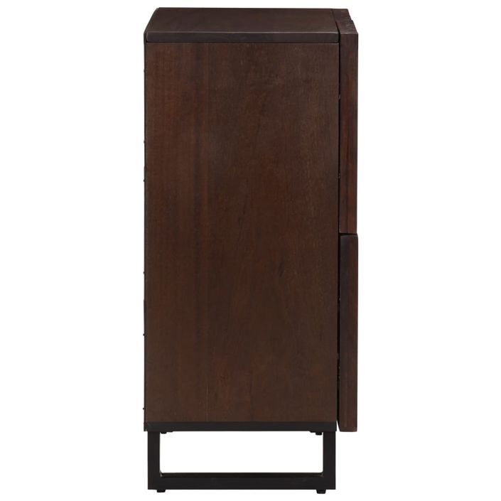 Buffet marron 60x34x75 cm bois massif de manguier - Photo n°4