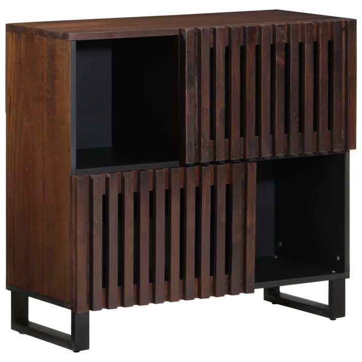 Buffet marron 80x34x75 cm bois massif de manguier - Photo n°1