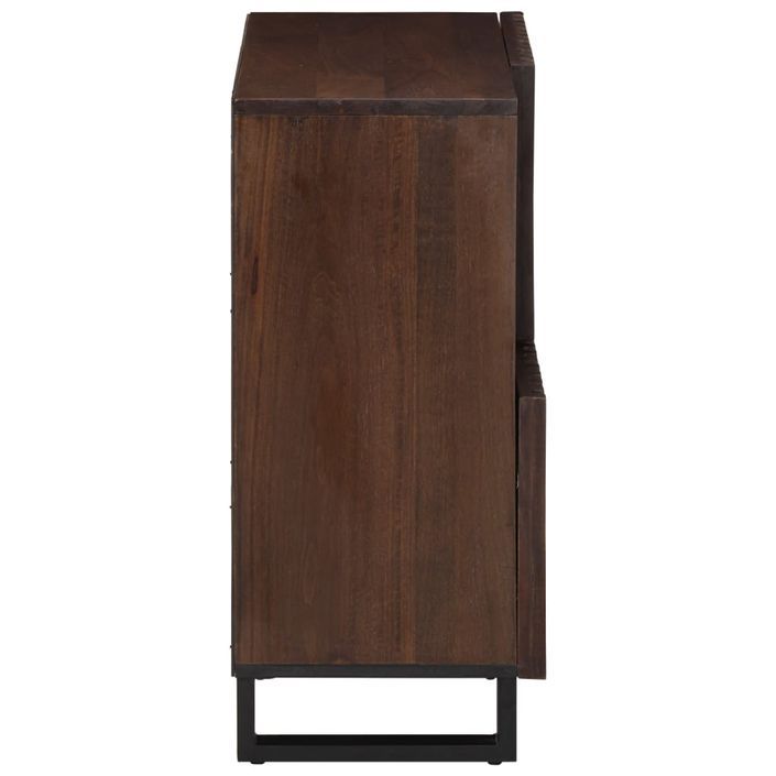 Buffet marron 80x34x75 cm bois massif de manguier - Photo n°4