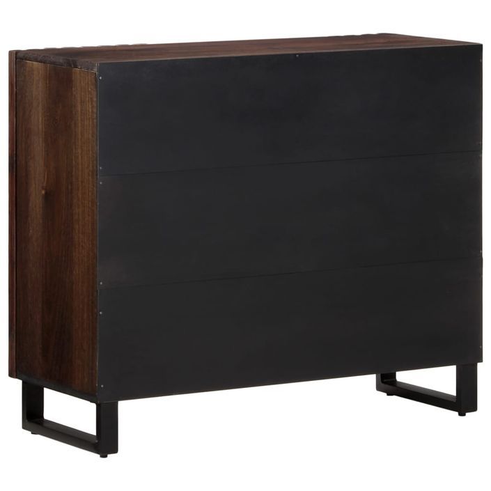 Buffet marron 90x34x75 cm bois massif de manguier - Photo n°4